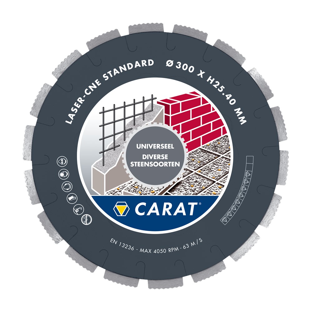 CARAT LASER UNIVERSEEL STANDAARD Ø350x25,4MM TYPE CNE