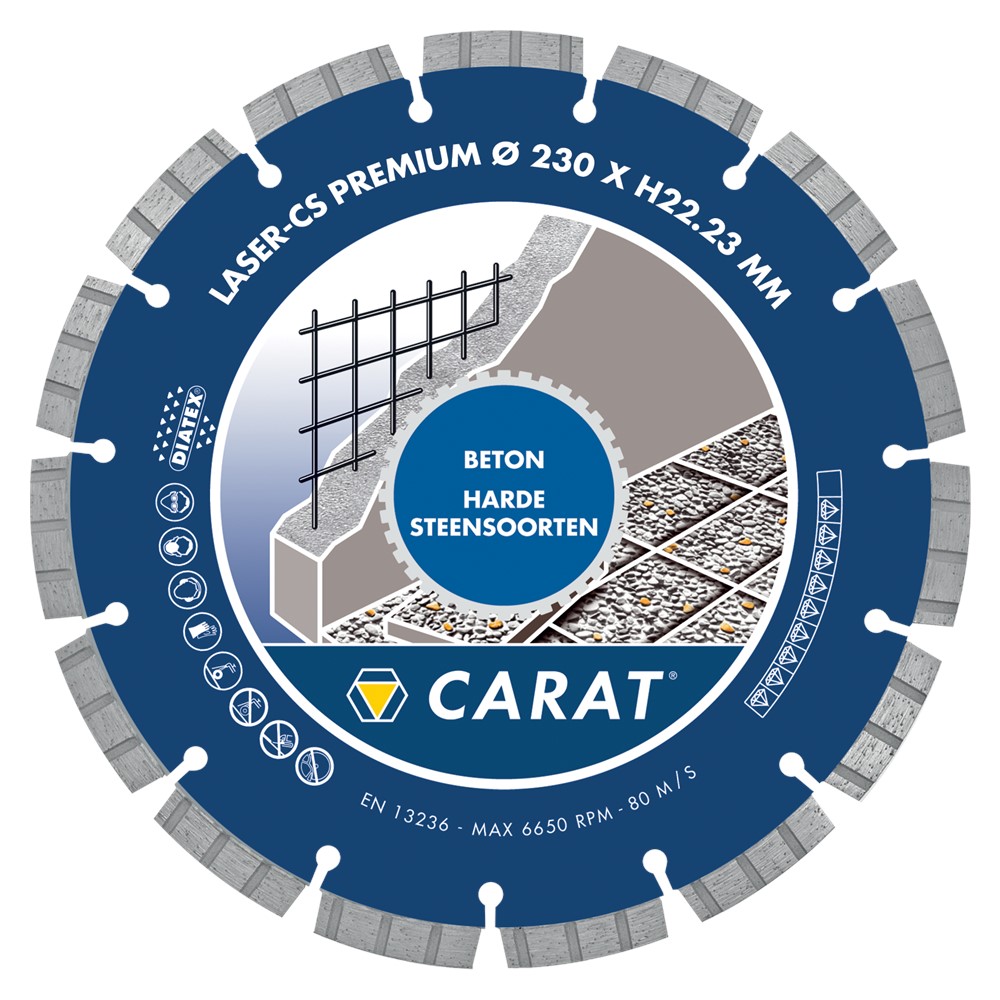 CARAT LASER BETON PREMIUM Ø230x22,2MM TYPE CS