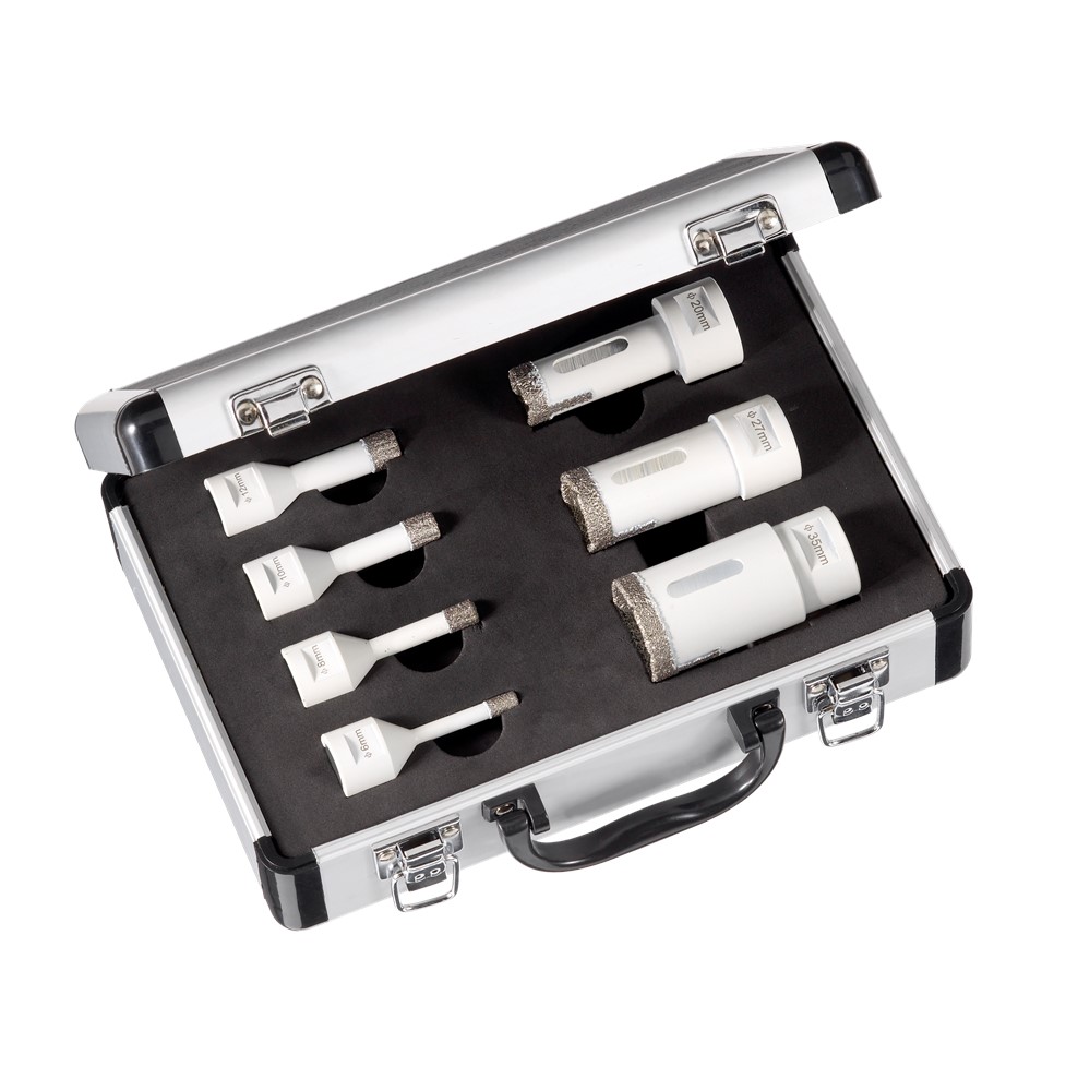 CARAT COURONNE A SEC SET POUR CARRELAGES/PIERRES NATURELLES SUR MEULEUSE Ø 6-8-10-12-20-27-35 MM