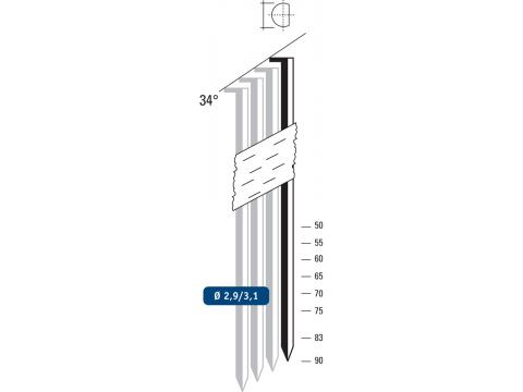 FN34 3.1x90 NAGEL 3.6M STAAL