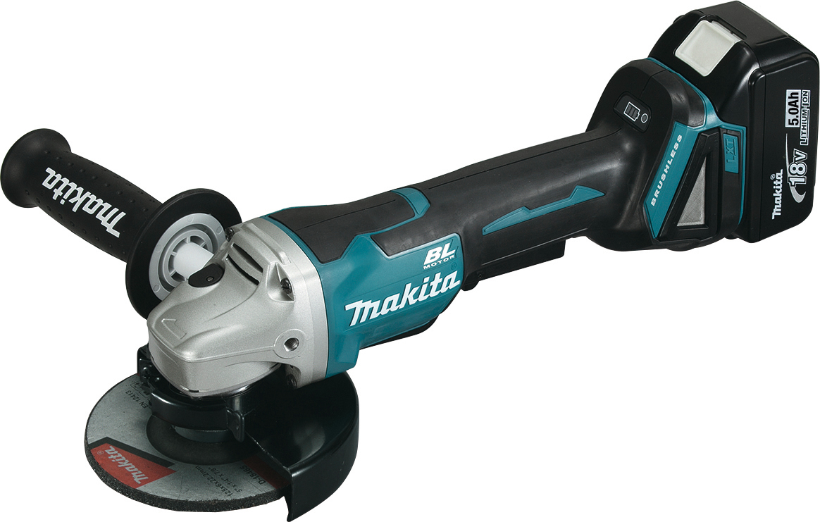 MAKITA ACCU HAAKSE SLIJPER 125MM LXT 18V + 2X BL1850 + 1X DC18RC + MAKPAC