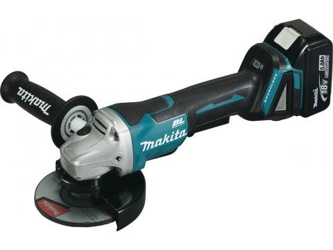 MAKITA MEULEUSE 125MM SUR ACCU LXT 18V + 2X BL1850 + 1X DC18RC + MAKPAC