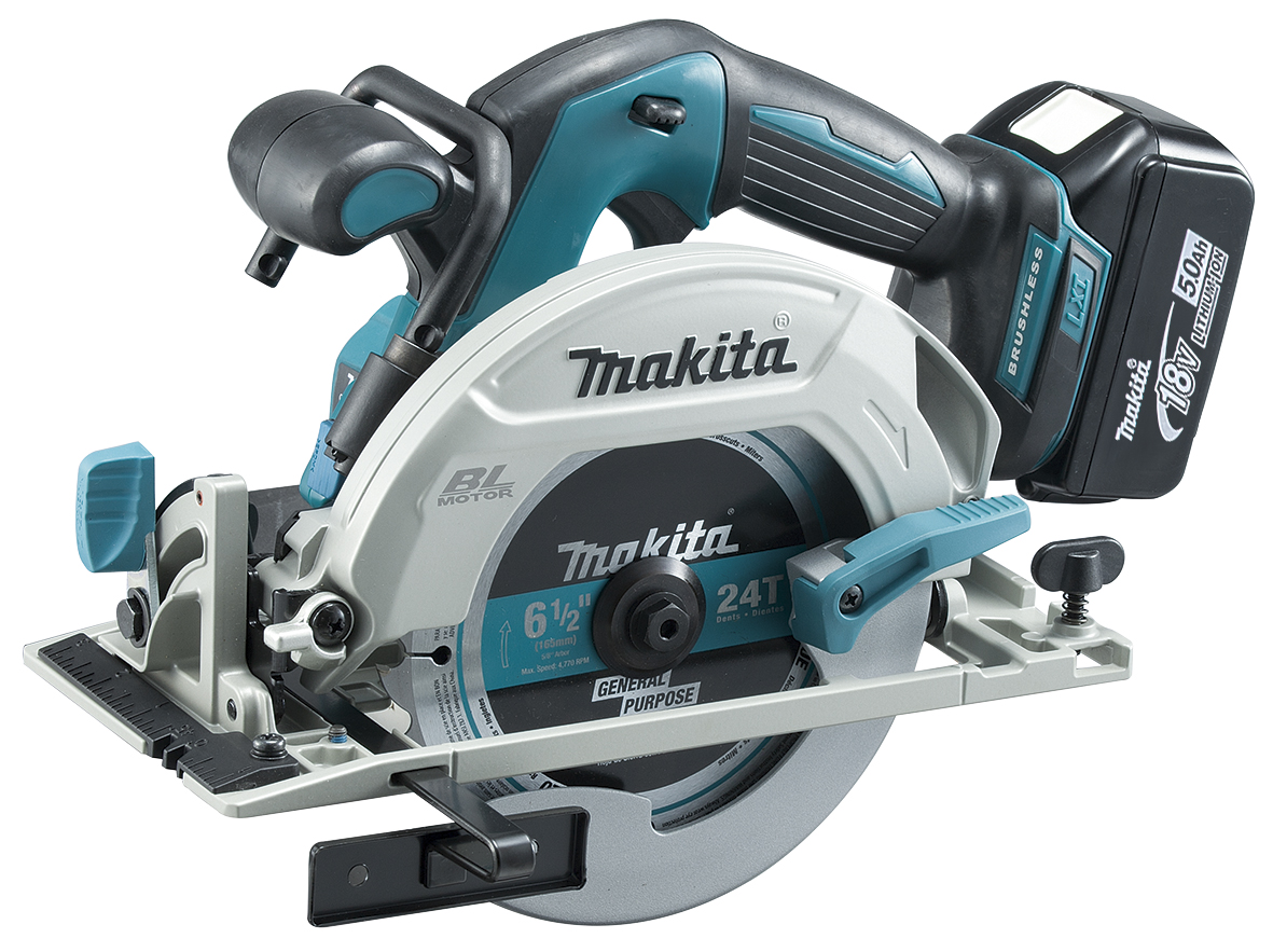 MAKITA ACCU CIRKELZAAG 165MM LXT 18V + 2X BL1850 + 1X DC18RC + MAKPAC