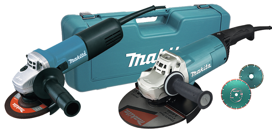 MAKITA COMBOPACK GA9060 (230MM) + 9558HNRG (125MM) + 2X DIAMAK DS IN KOFFER