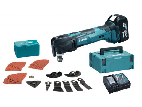 MAKITA MULTITOOL SUR ACCU LXT 18V + 2X BL1850 + 1X DC18RC + MAKPAC + ACC