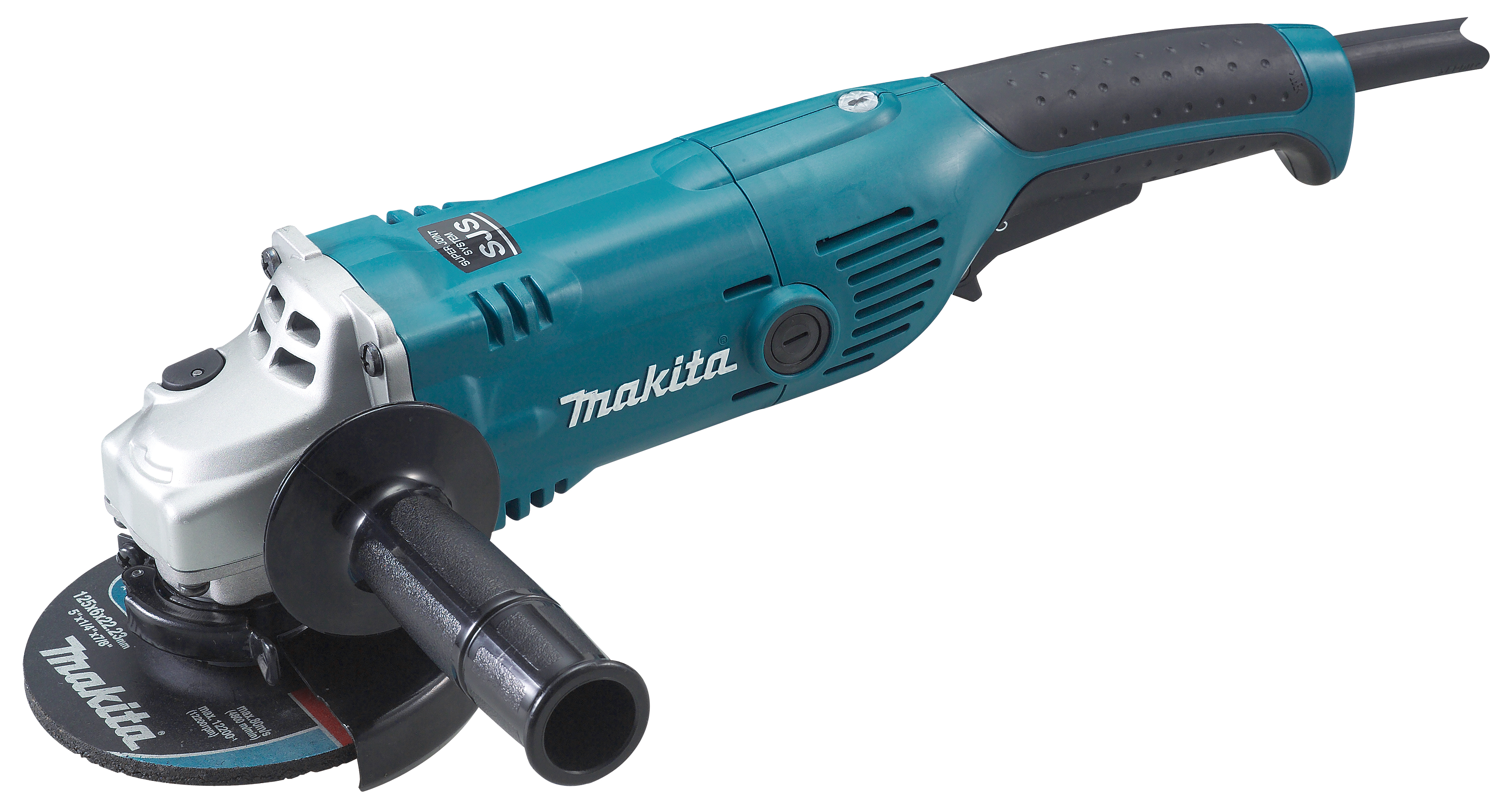 MAKITA MEULEUSE 125MM 1450W AVEC INTERRUPTEUR SECURITE HOMME MORT