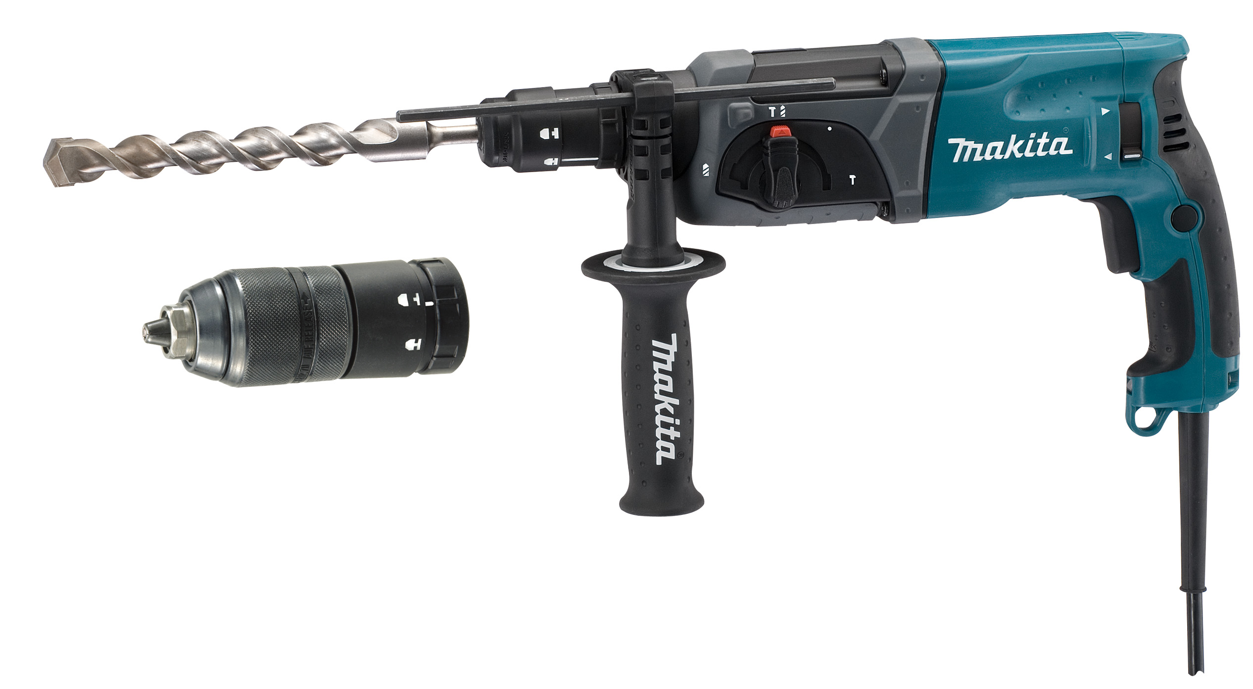 MAKITA MARTEAU PERFORATEUR-BURINEUR SDS+ 24MM 780W + MANDRIN AUTOMATIQUE + COFFRET