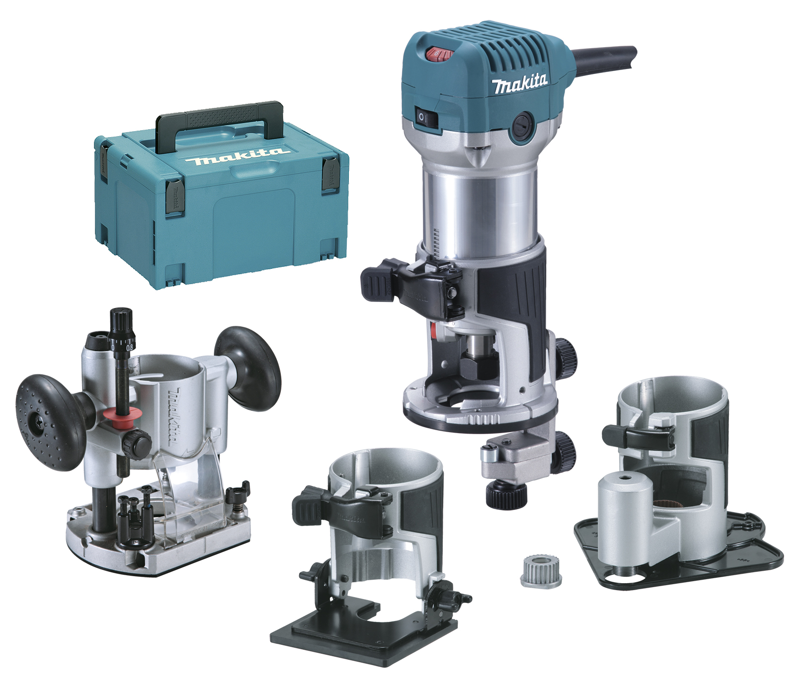 MAKITA AFFLEUREUSE / DEFONCEUSE (4 MACHINES EN 1) 710W 8MM MAX PLONGEE 35MM MAKPAC RT0700CX3J