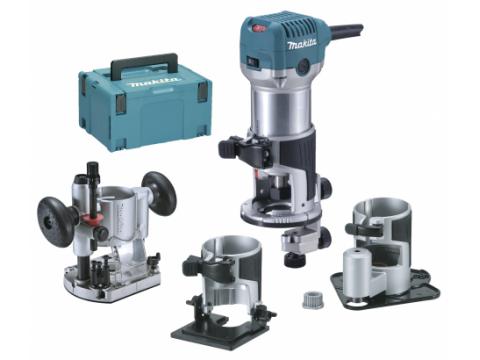 MAKITA AFFLEUREUSE / DEFONCEUSE (4 MACHINES EN 1) 710W 8MM MAX PLONGEE 35MM MAKPAC RT0700CX3J