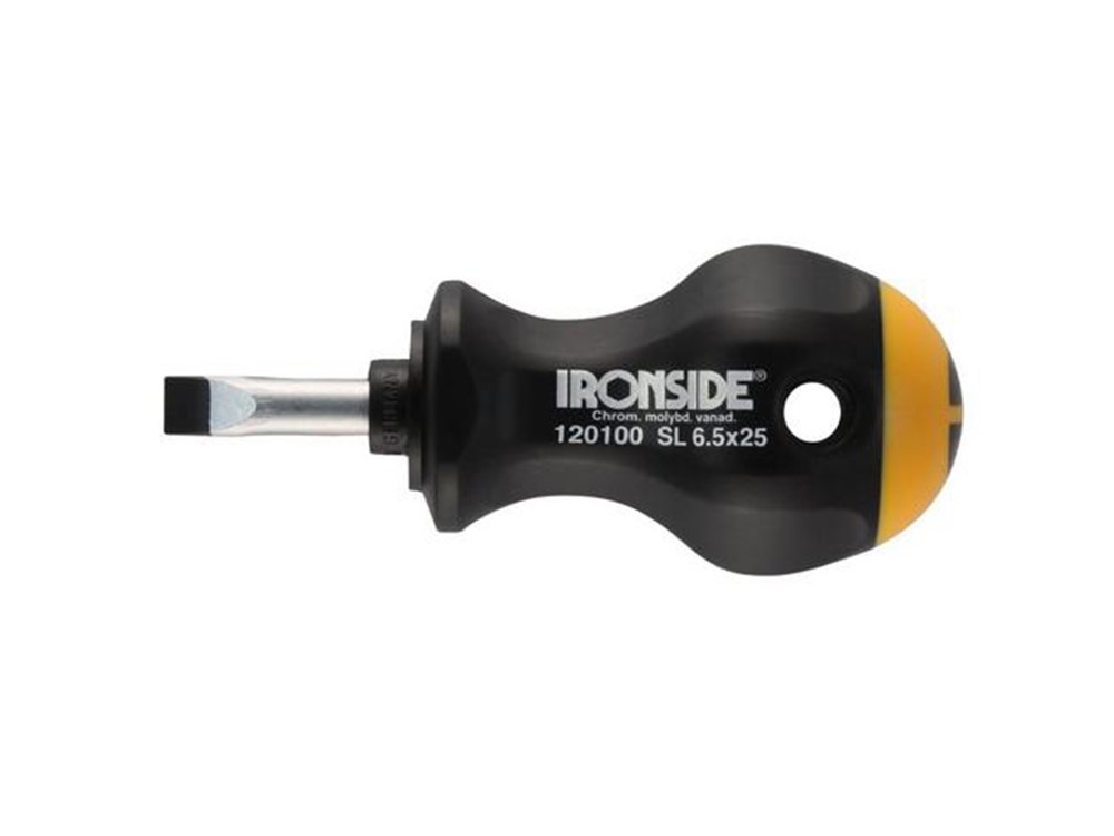 Tournevis Stubby Plat Ironside 6,5x25 mm