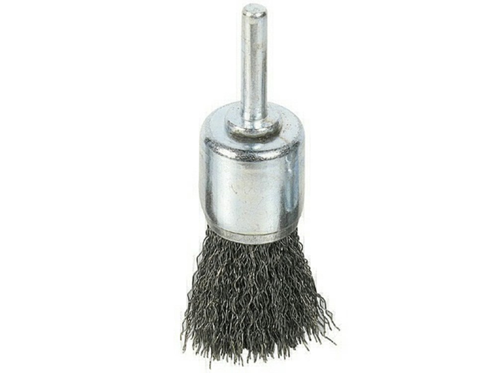 BROSSE PINCEAU ACIER ONDULE Ø25MM TIGE 6MM