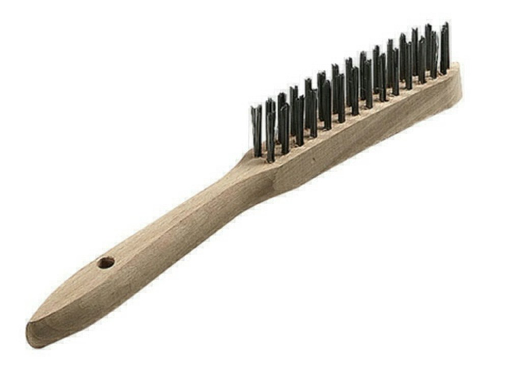 BROSSE A MAIN 2 RANGS FIL ACIER 0,35MM