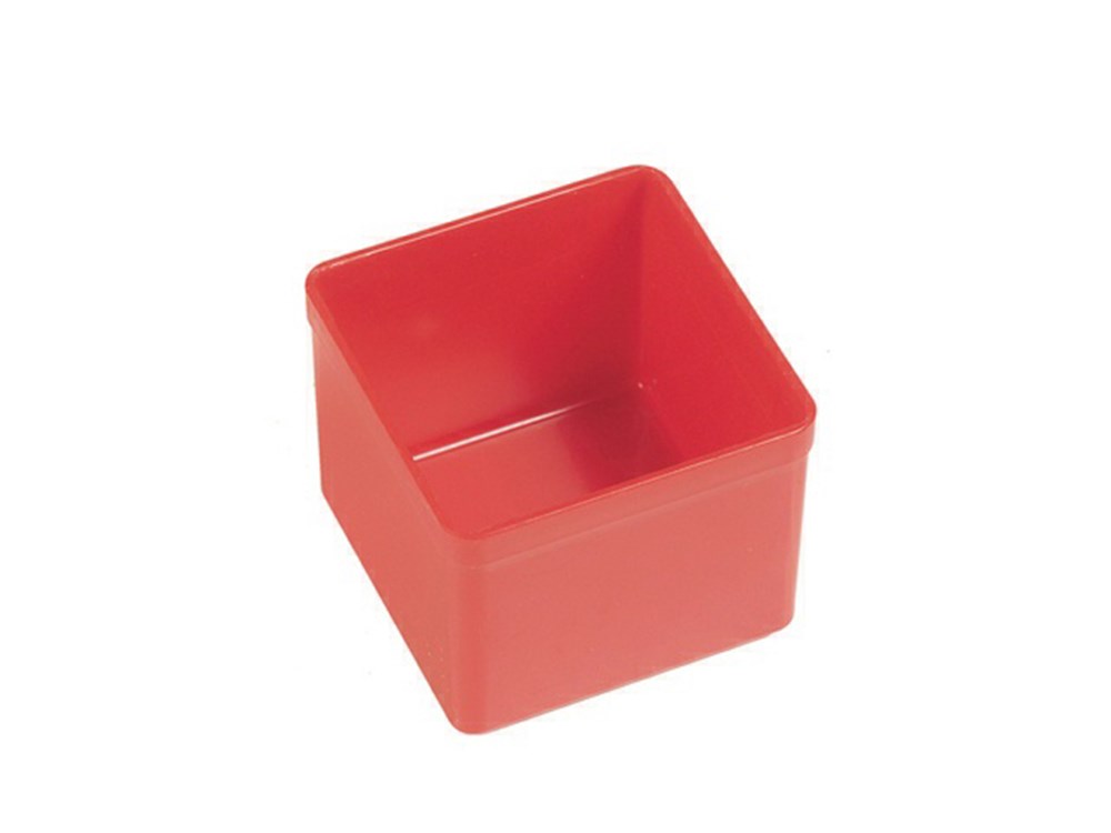 PLASTIC BAKJE 54X54XH63MM - ROOD