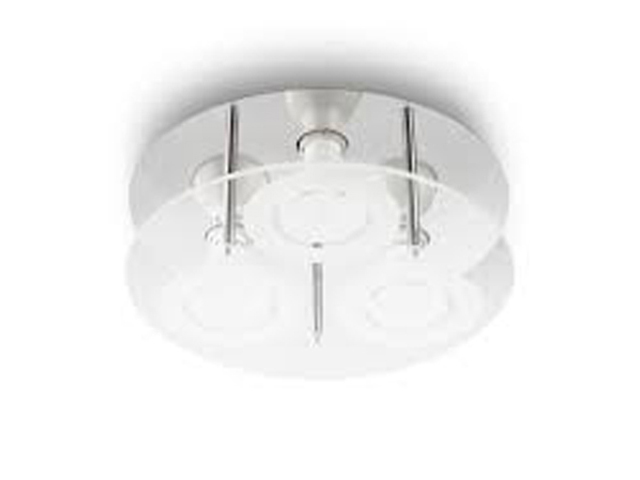 PLAFONDLAMP ROND GLAS LED 3X3W CHROOM