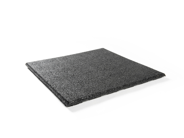 DALLE CAOUTCHOUC GOMMA 500X500X25 - NOIR