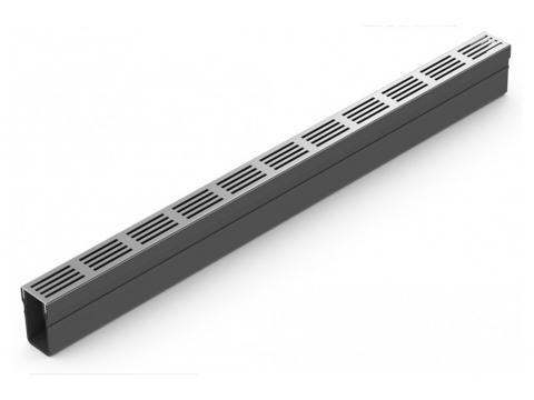 ACO SLIMLINE GRILLE ALU GRIS 1M
