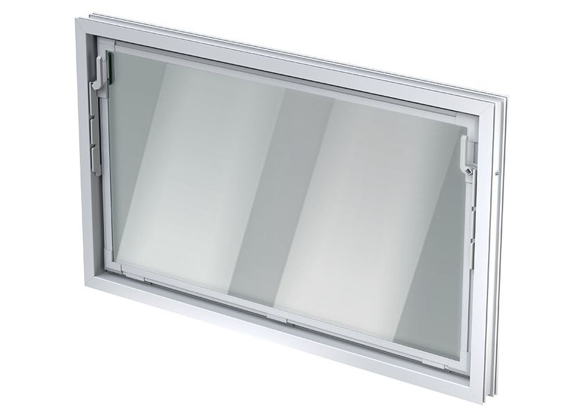 ACO RAAM PVC WIT 100X60CM ENKEL GLAS