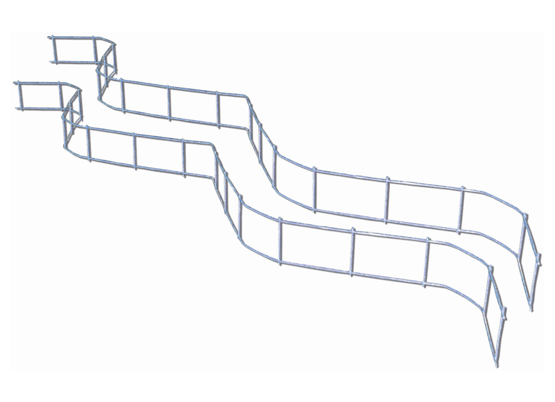 AFSTANDHOUDER ZIGZAG H=10CM L=2M (25/PAK)