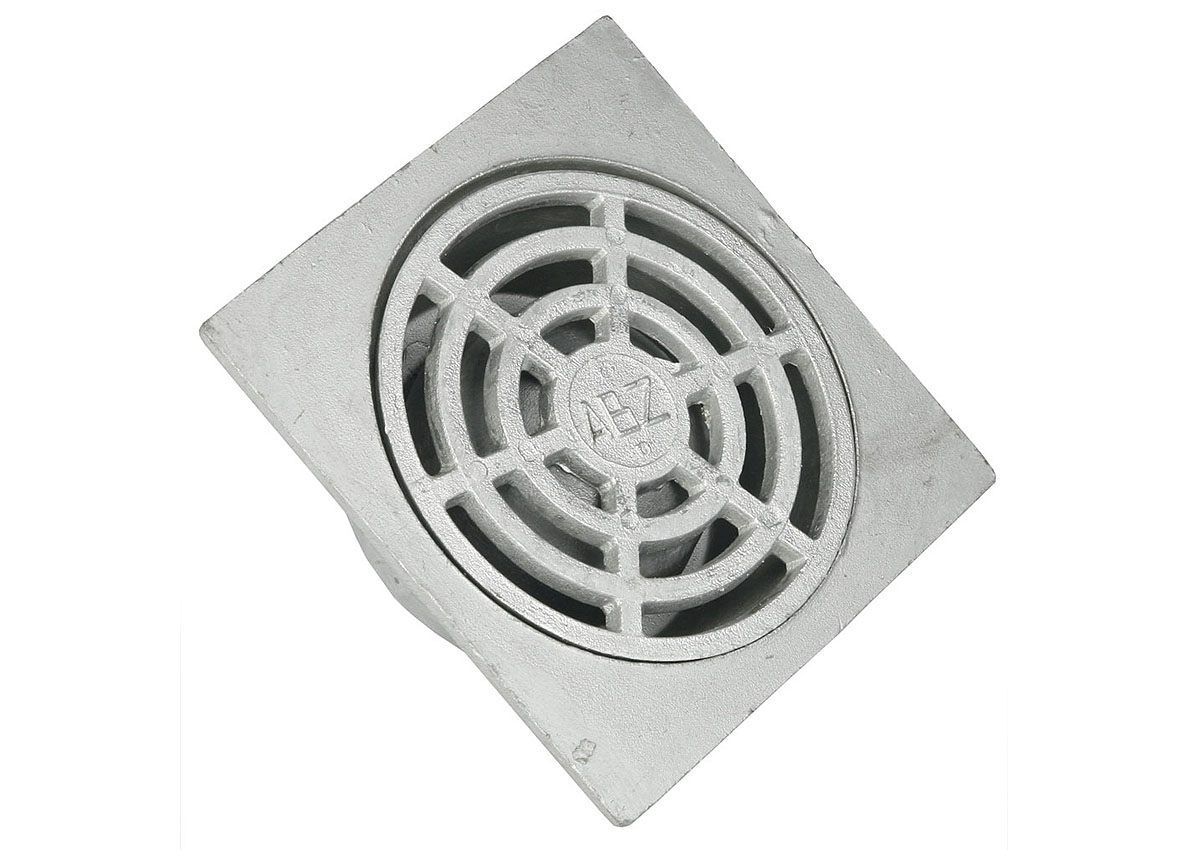 SIPHON DE COUR EN ALU 15X15CM