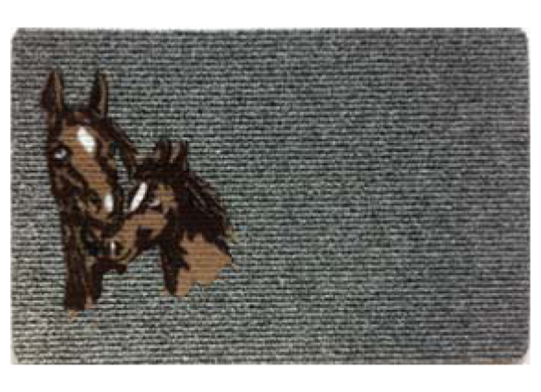 PAILLASSON DE FANTAISIE CHEVAL 60X40CM GRIS