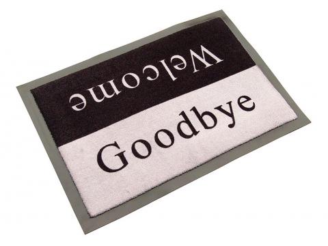 TAPIS ANTI SALISSANT DESSIN WELCOME/GOODBYE 60X80CM