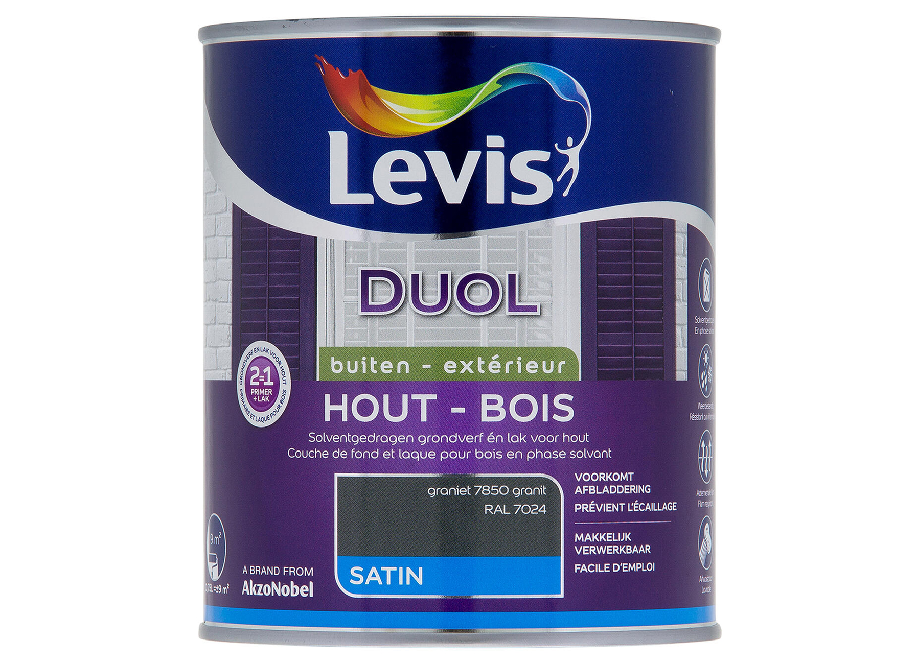 DUOL SATIN - GRANIET - RAL7024 7850 0,75L