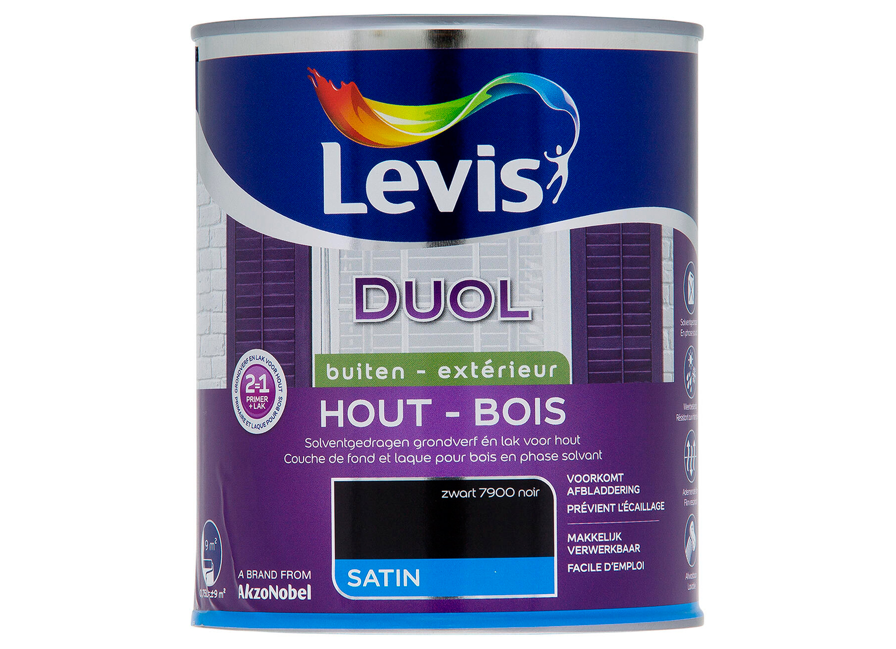 DUOL SATIN - ZWART 7900 0,75L