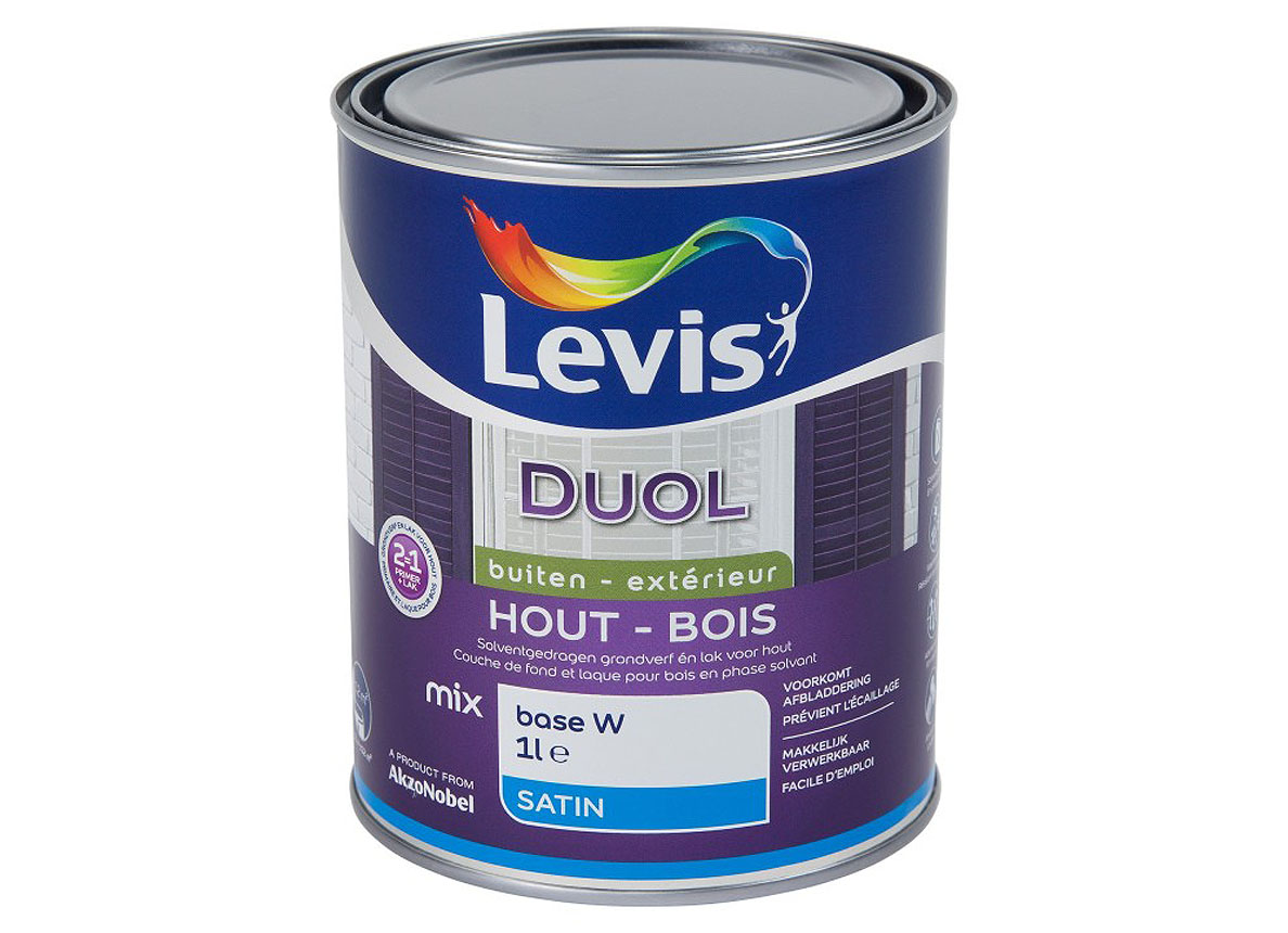 LAQUE BOIS EXTERIEUR DUOL SATIN MIX BASE WIT 1L