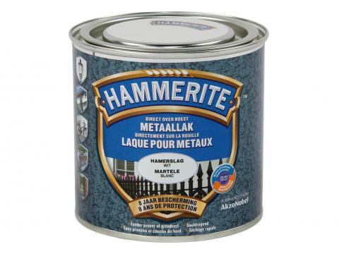 HAMMERITE LAQUE POUR METAUX MARTELEE BLANC 250ML