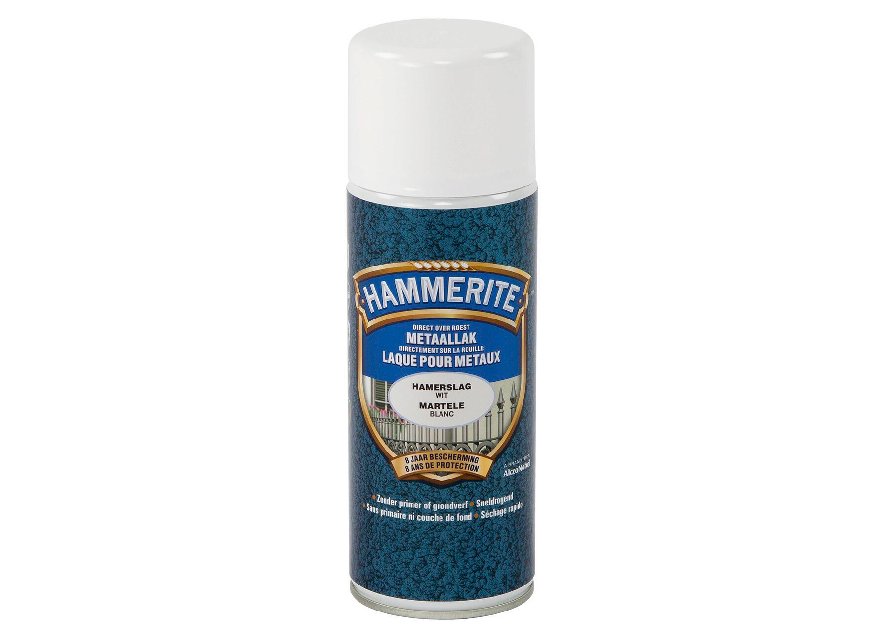 HAMMERITE HAMERSLAGLAK SPRAY WIT 400ML