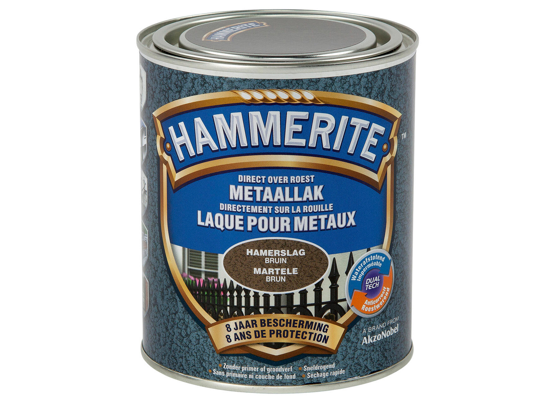 HAMMERITE LAQUE POUR METAUX MARTELEE BRUN 750ML