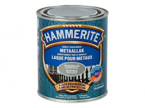 HAMMERITE LAQUE POUR METAUX MARTELEE GRIS FONCE 750ML