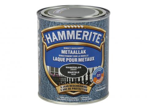 HAMMERITE HAMERSLAGLAK ZWART 750ML