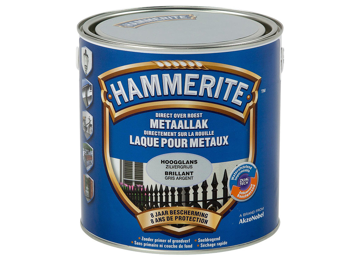 HAMMERITE LAQUE BRILLANTE GRIS ARGENT 2,5L