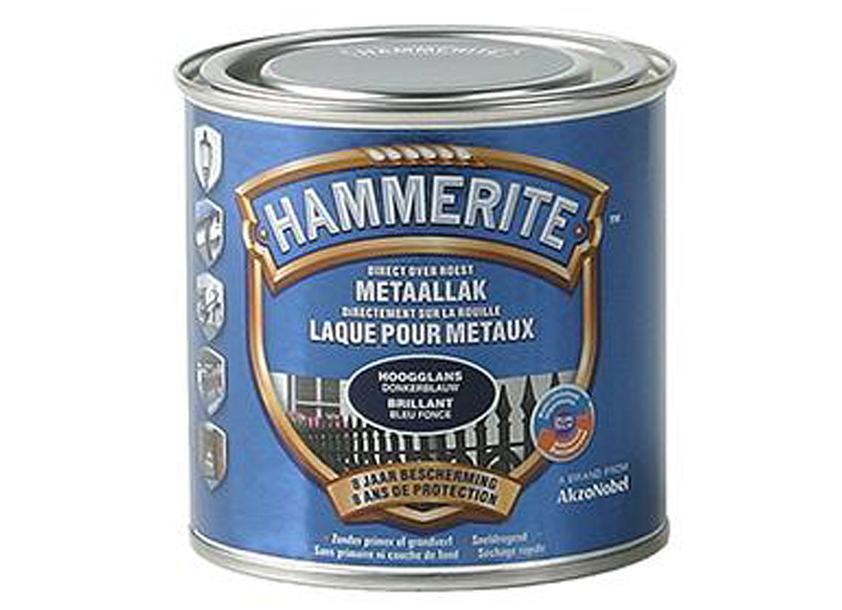 HAMMERITE HOOGGLANSLAK DONKERBLAUW 250ML