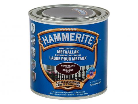 HAMMERITE LAQUE BRILLANTE BRUN FONCE 250ML