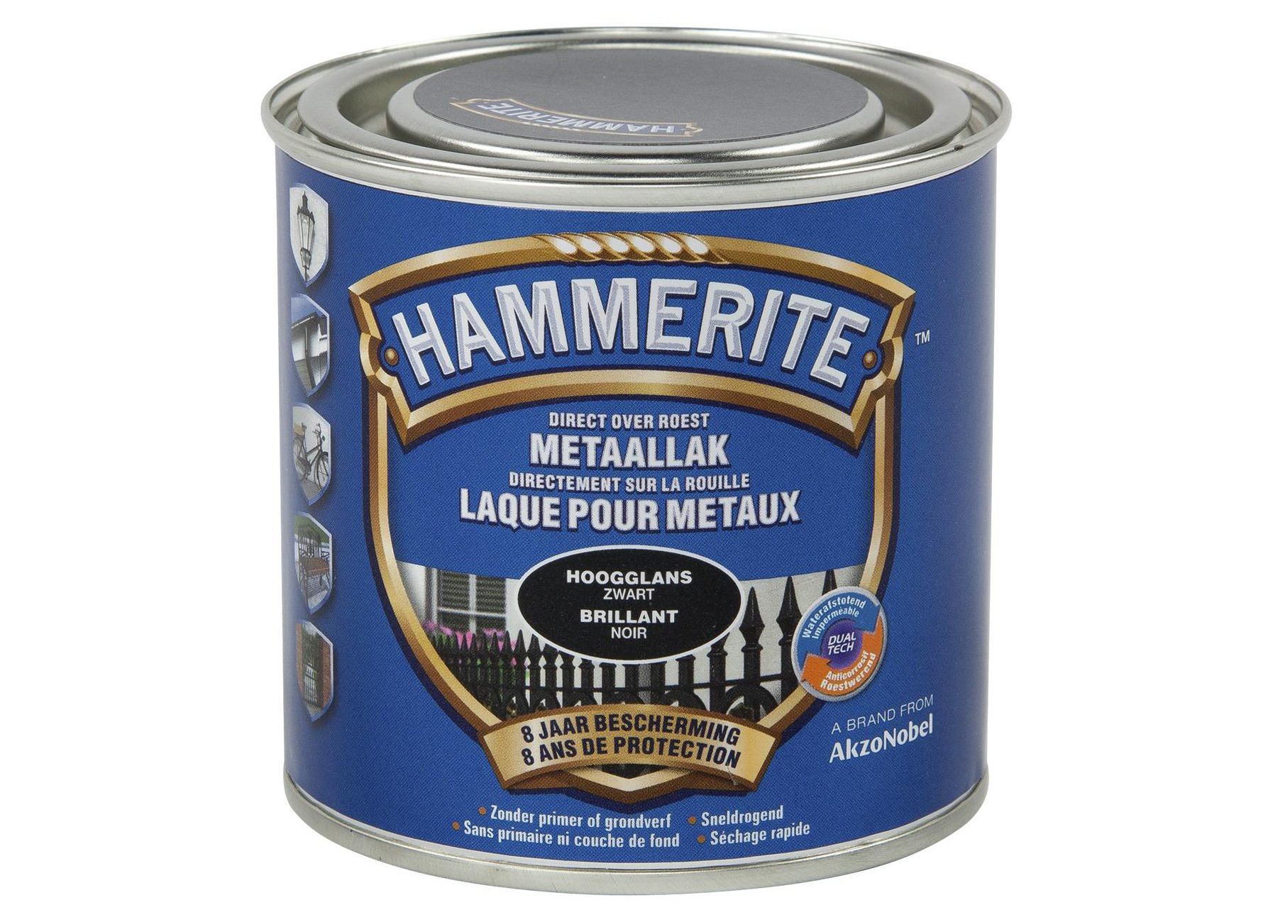 HAMMERITE HOOGGLANSLAK ZWART 250ML