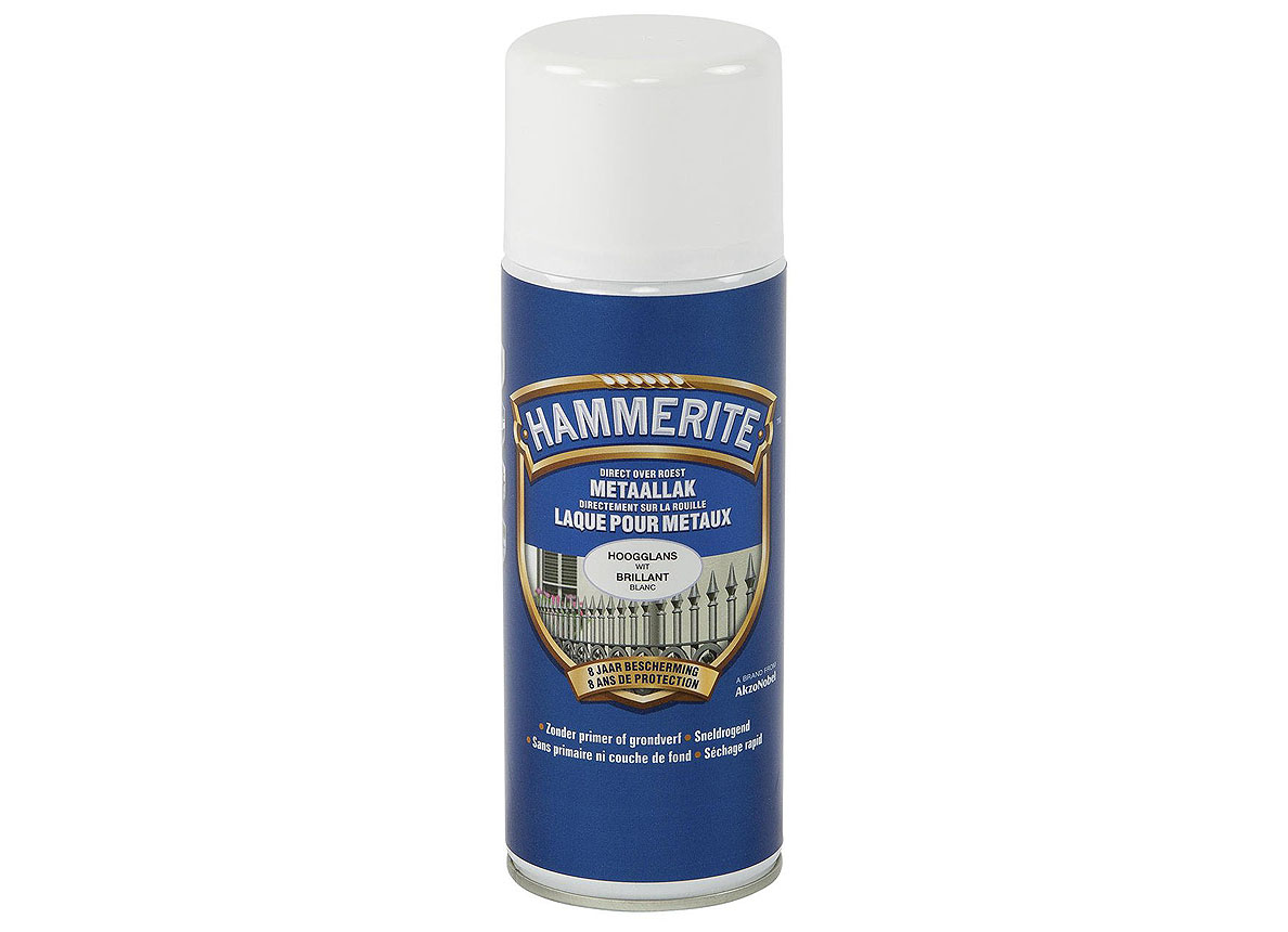 HAMMERITE HOOGGLANS SPRAY WIT 400ML