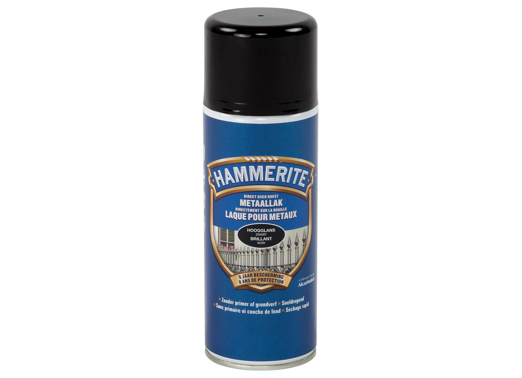 HAMMERITE HOOGGLANSLAK SPRAY ZWART 400ML