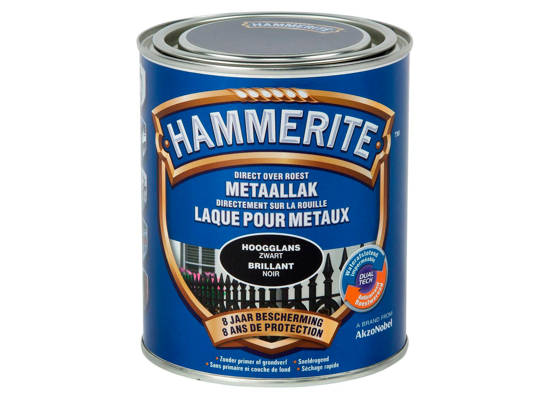 HAMMERITE HOOGGLANSLAK ZWART 750ML