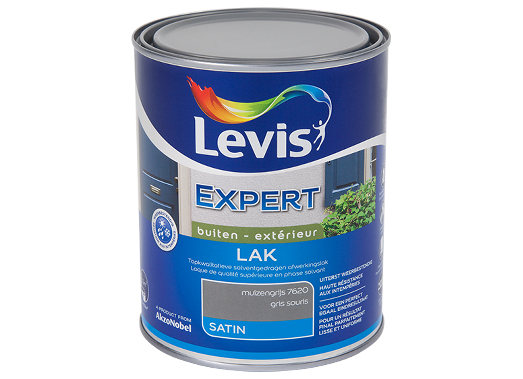 LAK EXPERT BUITEN SATIN - MUIZENGRIJS 7620 1L