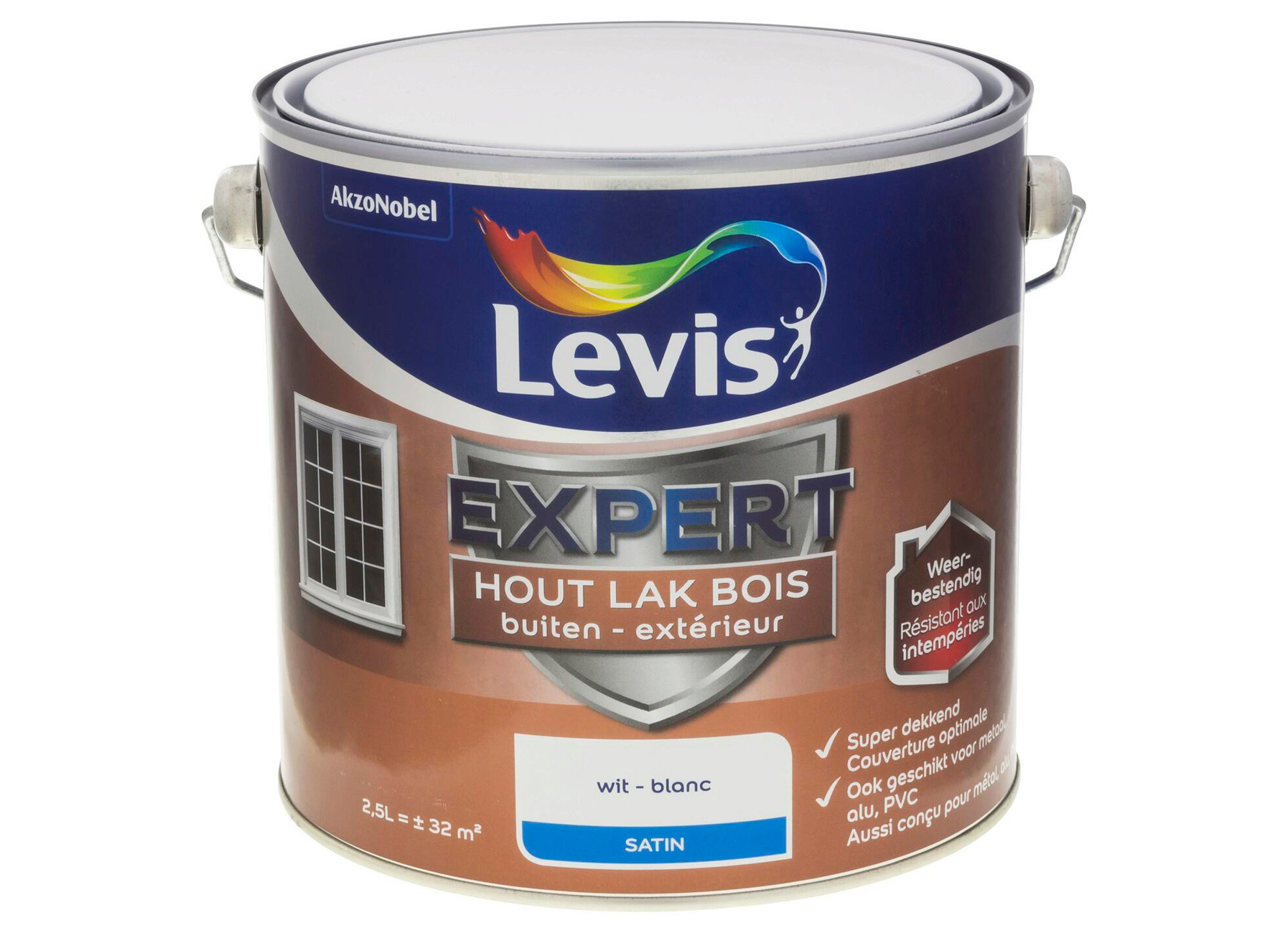 LAK EXPERT BUITEN SATIN - WIT 0001 2,5L