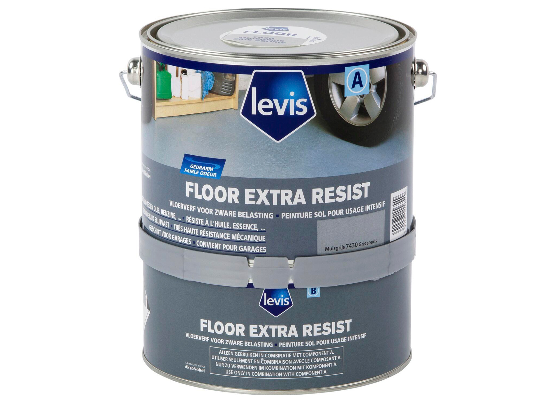 LEVIS FLOOR EXTRA RESIST - MUISGRIJS 7430 2,5L