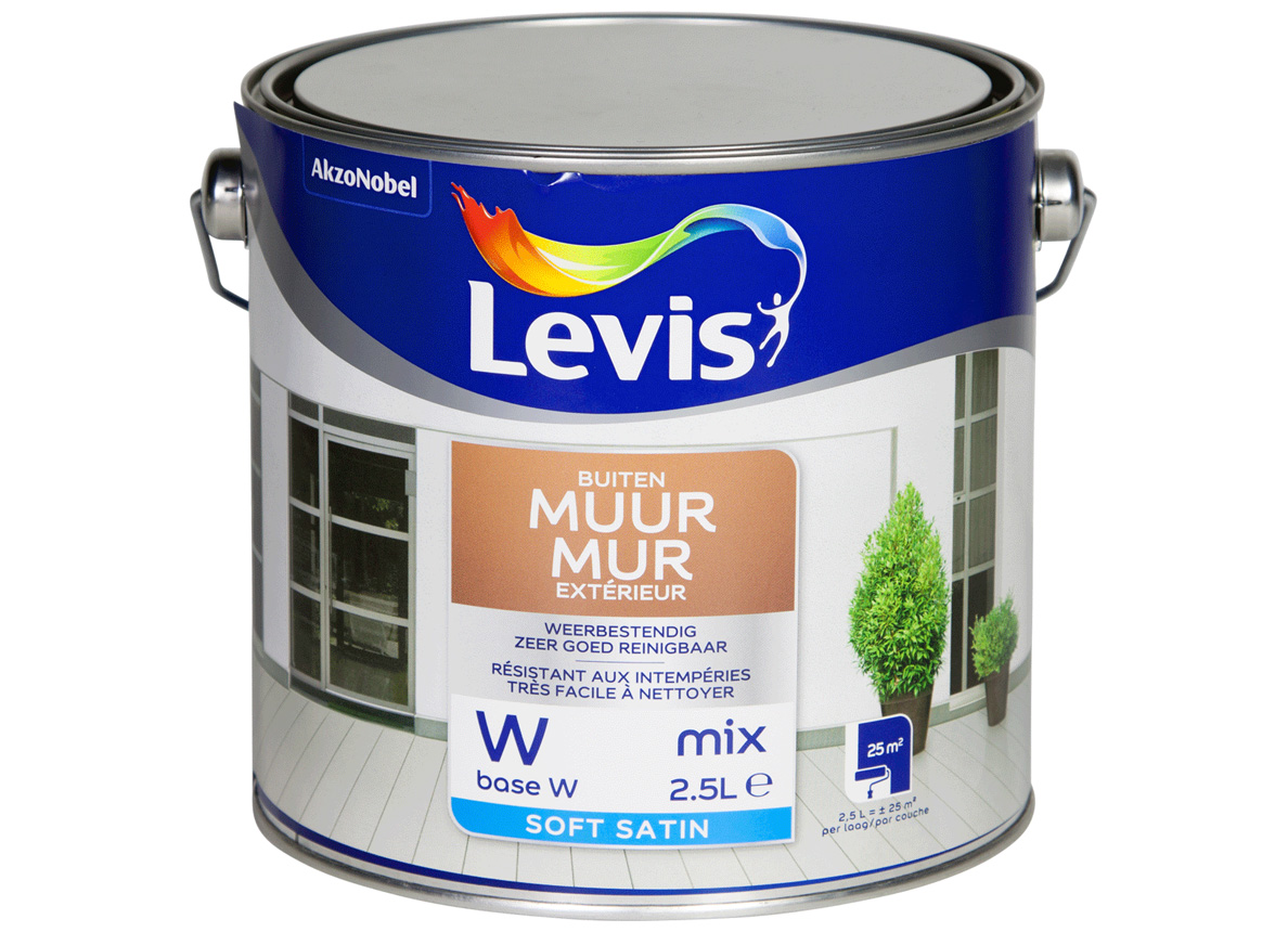 LEVIS MUUR BUITEN SATIN MIX BASIS W 2,5L