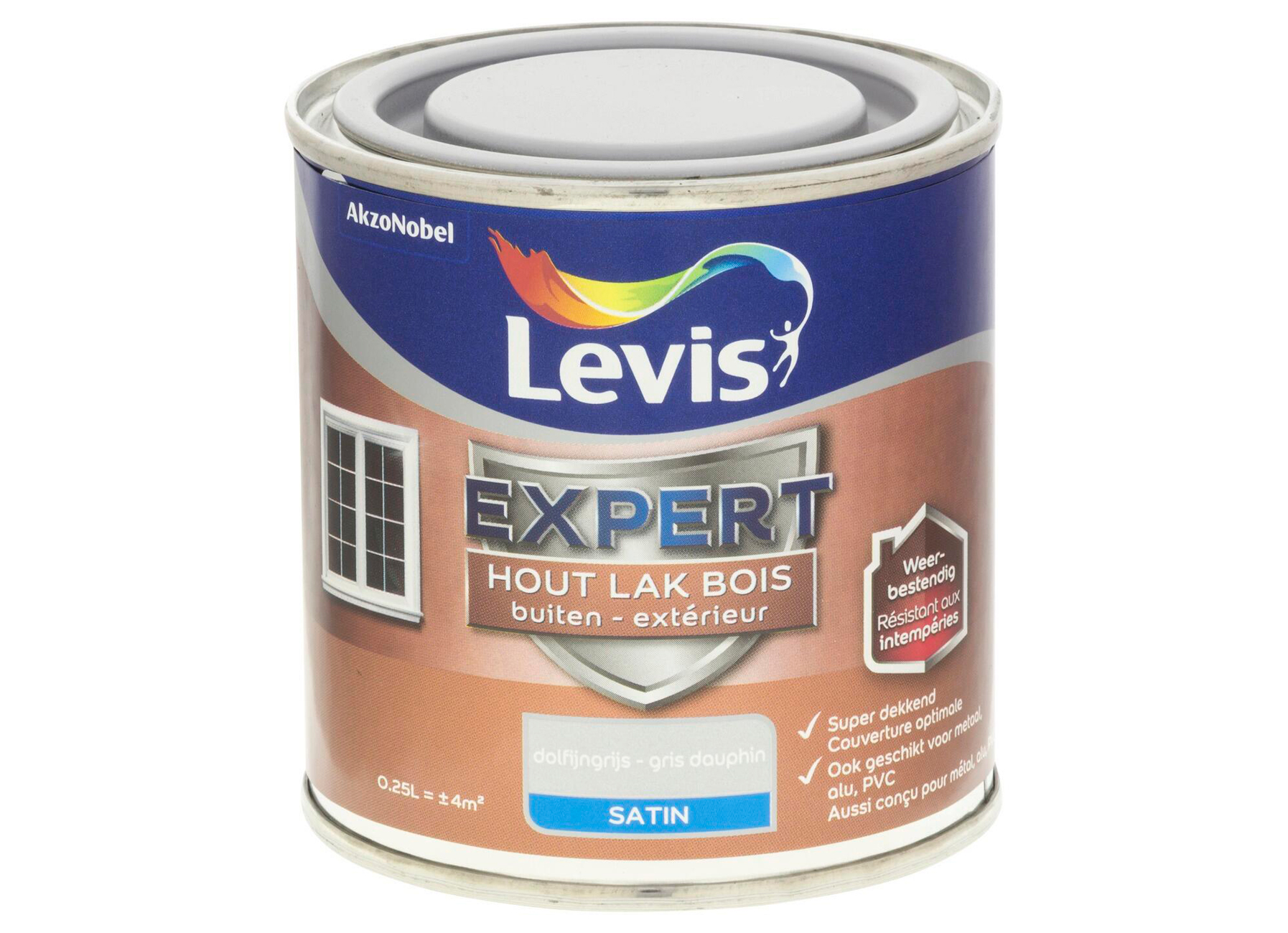 LAK EXPERT BUITEN SATIN - DOLFIJNGRIJS 7410 0,25L