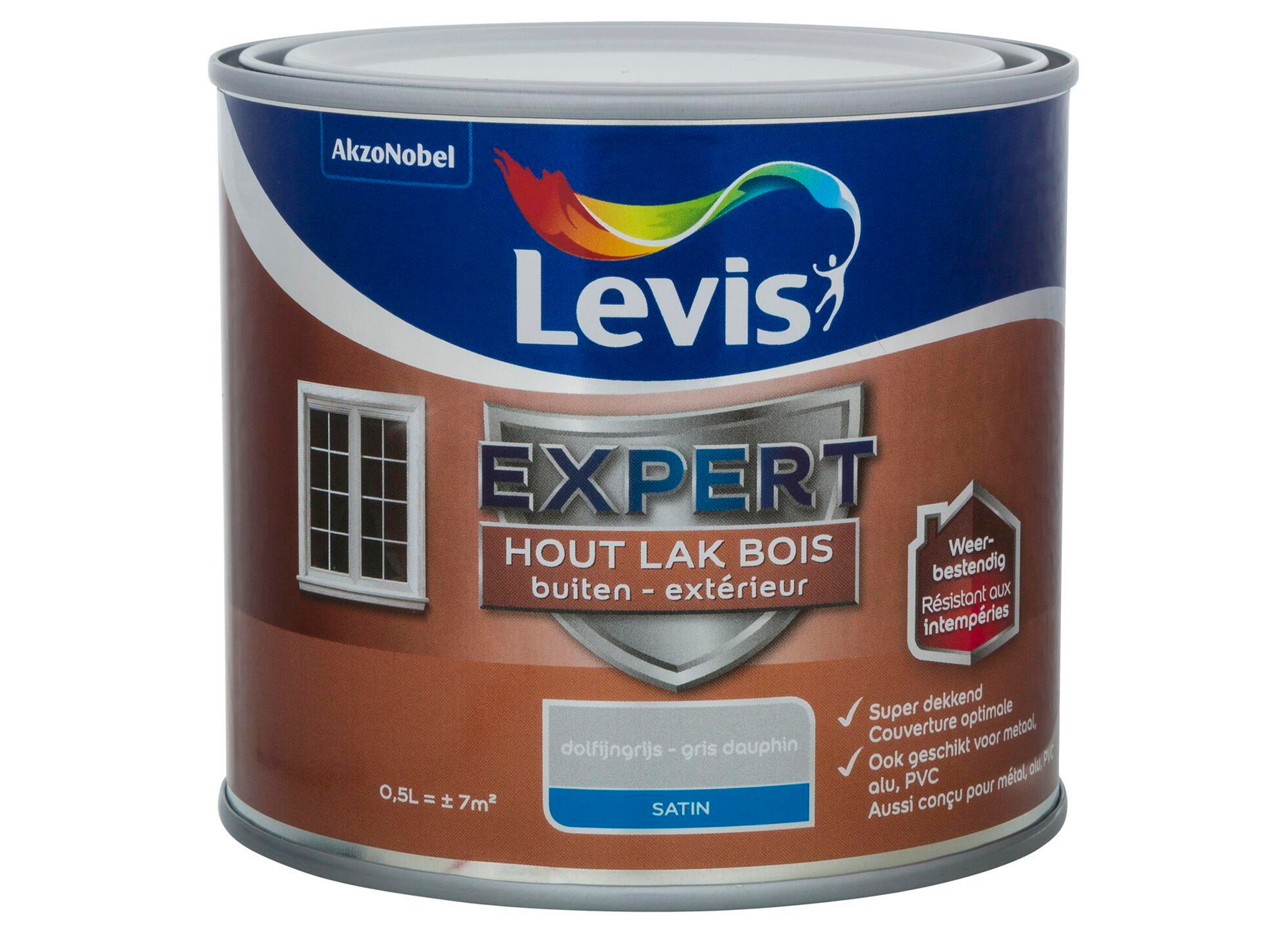 LAK EXPERT BUITEN SATIN - DOLFIJNGRIJS 7410 0,5L