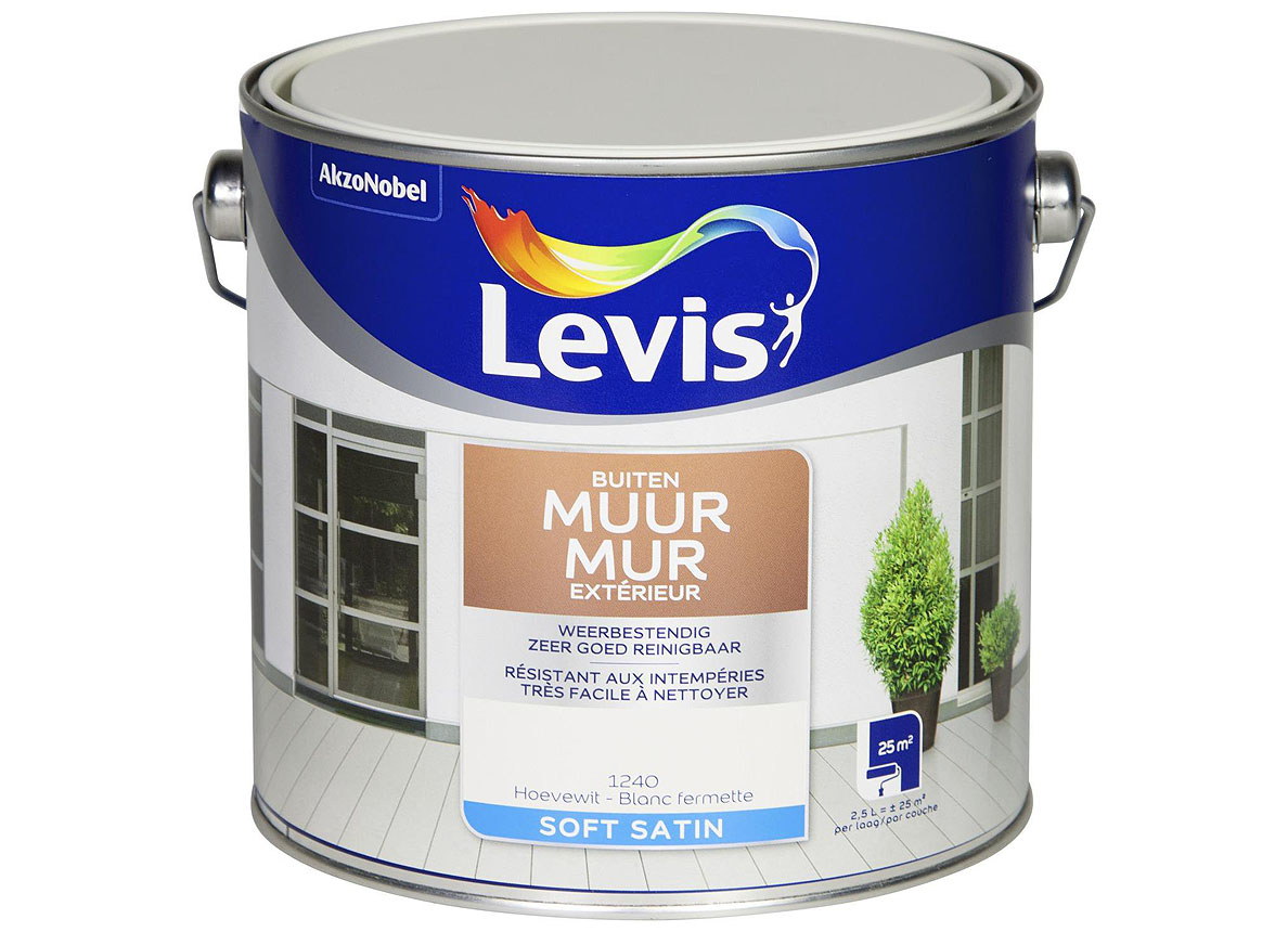 LEVIS MUUR BUITEN SATIN - HOEVEWIT 1240 2,5L