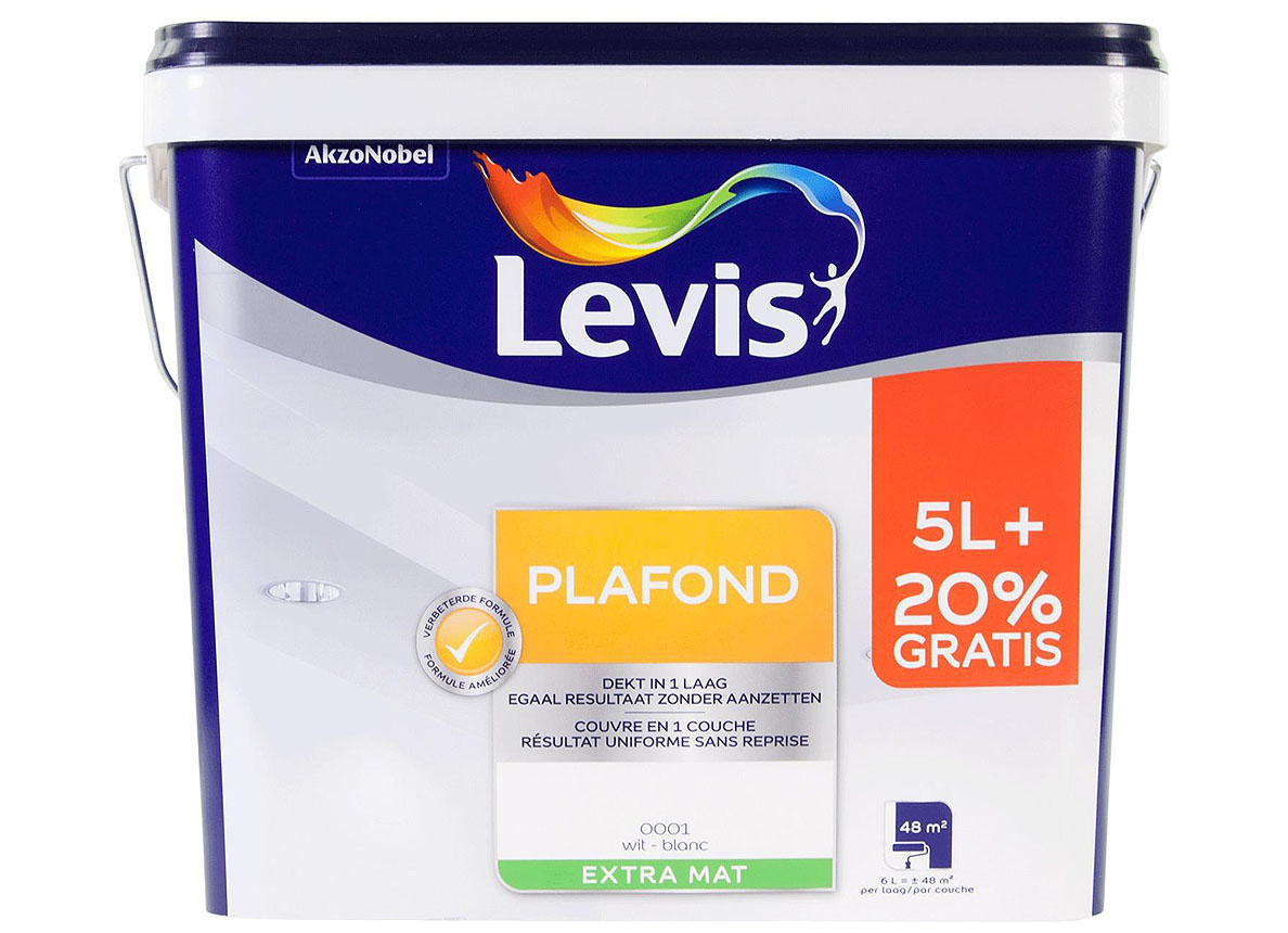 LEVIS PEINTURE DE PLAFOND BLANC 5+1L