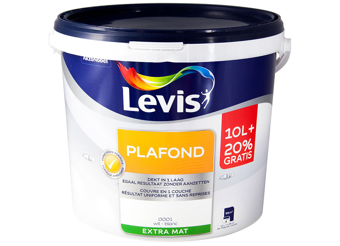 LEVIS PEINTURE DE PLAFOND BLANC 10+2L