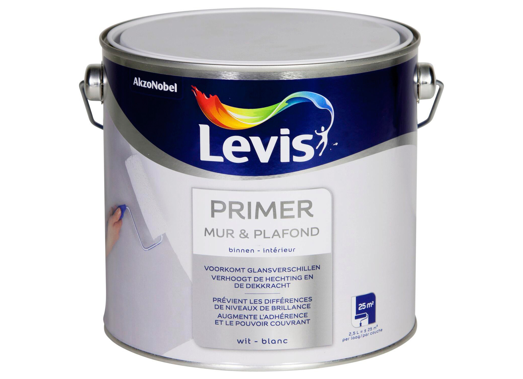 LEVIS PRIMER MUR & PLAFOND WIT 2,5L